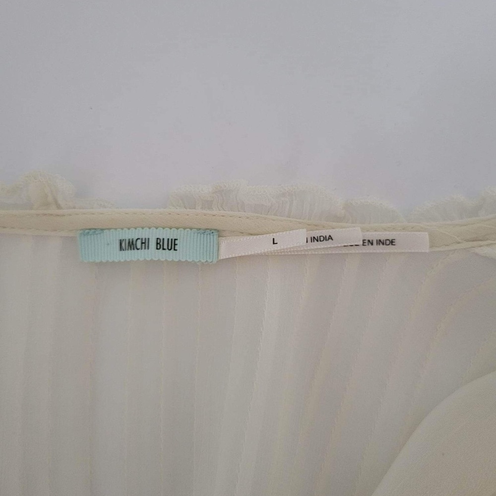 Kimchi Blue Romantic Boho Ruffle Tiered Chiffon Jacket L - Picture 4 of 9